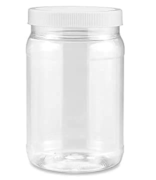 Smart Solutions Clear Plastic Mason Jars (18 oz, 24 Pack) | Airtight Lids | Made in USA | Perfect for Crafts & More