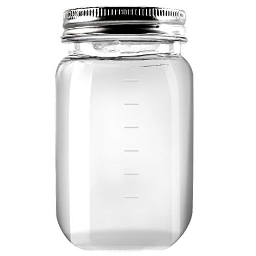 16 Ounce Clear Plastic Jars - Refillable Slime Storage Containers, BPA Free (10 Pack)
