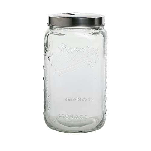 Mason Craft & More Extra Large Airtight Kitchen Food Storage Canister for Extra Large |6 Liter Pop Up Lid Canister  
| Mason Craft & More Extra Large Clear Glass Pop Up Lid Canister for Kitchen Food Storage  
| Mason Craft & More Extra Large |6 Lite