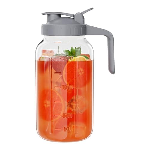32 oz Airtight Glass Pitcher with Pour Spout for Breastmilk Storage — Gray