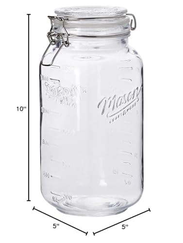 Airtight Kitchen Glass Jars, 67 Oz (2 L) Large