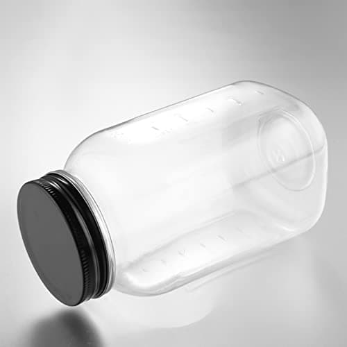 Novelinks 32 OZ Clear Plastic Mason Jars with Lids - Dishwasher Safe Plastic Mason Jars 32 OZ Plastic Jars with Lids for Kitchen & Household Storage (12 Pack) (Black)

Novelinks Dishwasher Safe 32 OZ Clear Plastic Mason Jars with Lids - For Kitchen &