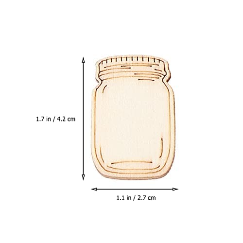 TOYANDONA Wooden Mason Jar Cutouts for Kids Craft DIY