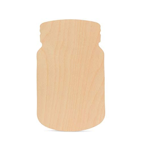 Woodpeckers 10 x 6-inch Unfinished Wood Mason Jar Signs, Pack of 3 for Farmhouse Kitchen Crafts