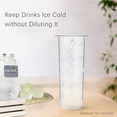 Fruit Infuser and Ice Cylinder for 1 Gallon Mason Jars, Perfect for Big-Batch Drinks