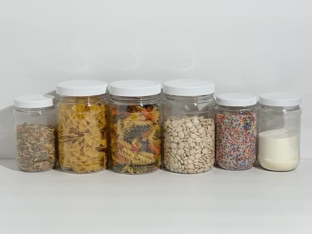 Smart Solutions Clear Plastic Mason Jars (18 oz, 24 Pack) | Airtight Lids | Made in USA | Perfect for Crafts & More