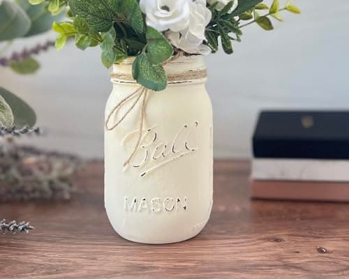Rustic Mason Jars for Wedding Centerpieces with Artificial Flowers