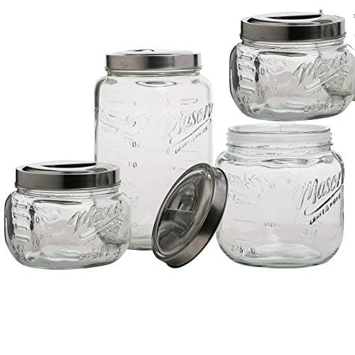 Mason 4-Piece Glass Canister Set for Kitchen Storage and Organization
| Mason 4-Piece Glass Canister Set for Pantry Storage and Freshness Preservation
| Mason 4-Piece Glass Canister Set for Dry Goods Storage and Meal Planning