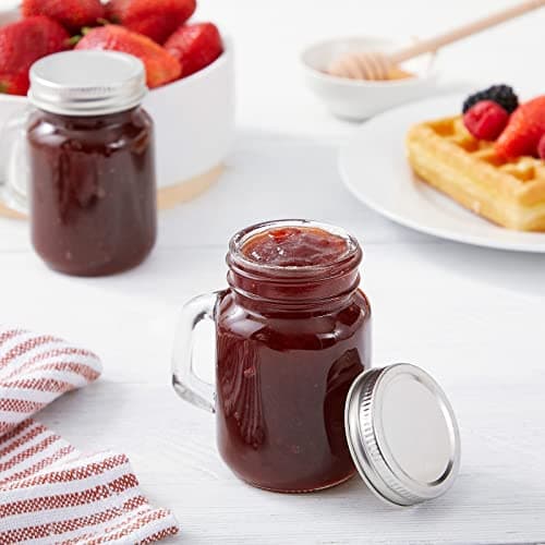 Juvale 24-Pack 4 oz Mason Jars with Lids for Arts and Crafts
