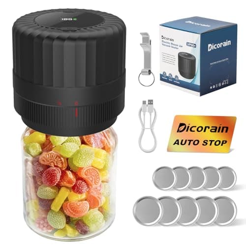 VP06 Plus Mason Jar Vacuum Sealer Kit, Wide & Regular Mouth, Vacuum Sealing Jars