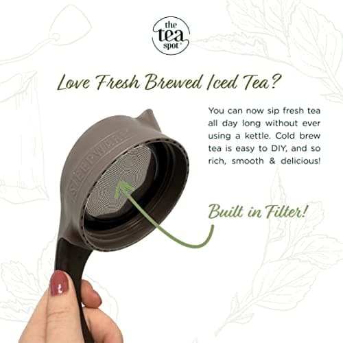 The Tea Spot Turquoise Mellow Mint Cold Brew Filter Jar - Brew Tea Overnight