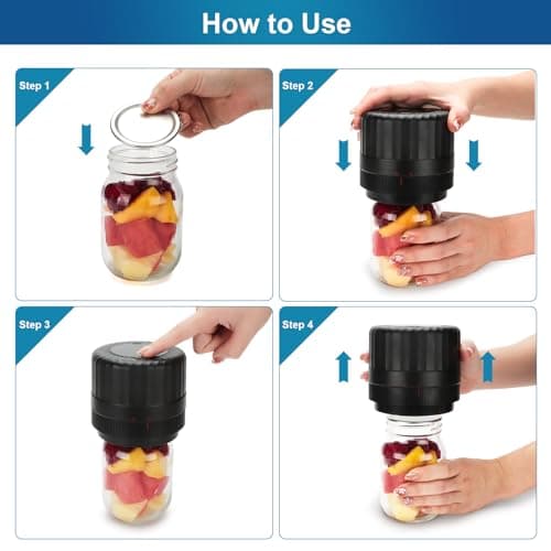 VP06 Plus Mason Jar Vacuum Sealer Kit, Wide & Regular Mouth, Vacuum Sealing Jars