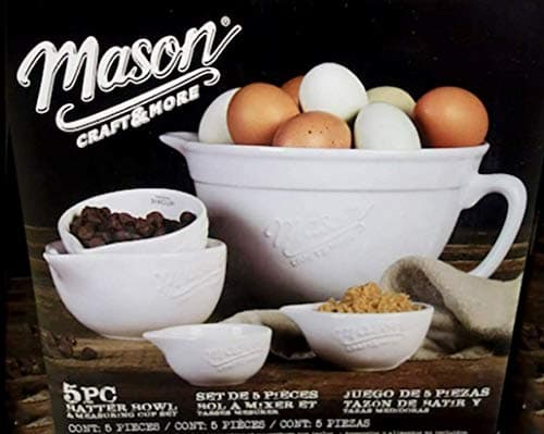 Mason Craft and More 5-Piece Batter Bowl & Measuring Cup Set for Baking Professionals
| Mason Craft and More 5-Piece Batter Bowl & Measuring Cup Set for Kitchen Essentials
| Mason Craft and More 5-Piece Batter Bowl & Measuring Cup Set for Easy Bakin