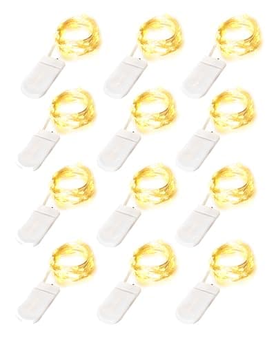 Blingstar Waterproof Silver Fairy Lights, 6 Pack 7Ft, Warm White, Christmas Decoration — Warm White