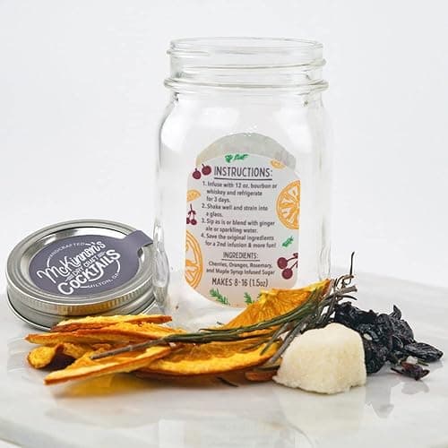 McKinnon’s Dry Craft Cocktails Infusion Kit, Dehydrated Fruits & Herbs, Not-So-Old Fashioned, Serves 8-16 Drinks