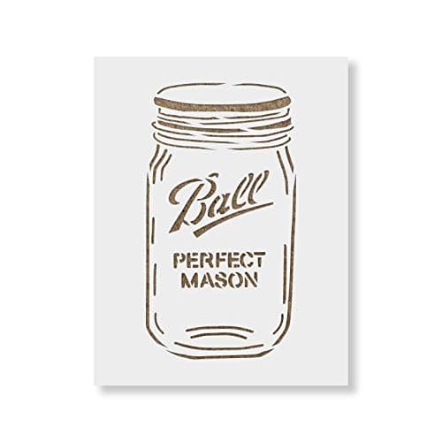 Mason Jar Stencil for Kitchen and Crafts