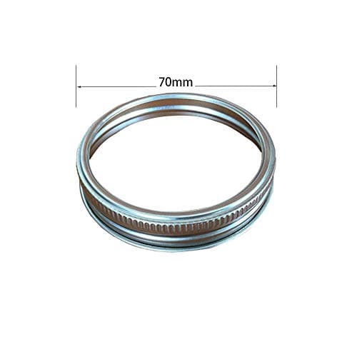 24 Rust-Resistant Silver Mason Jar Rings, 70mm Regular Mouth Lids, Prevent Leaks for Canning Jars