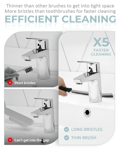 SXhyf Hard Bristle Crevice Cleaning Brush - Multifunctional Gap Scrubber for Home Cleaning, Bathroom and Kitchen Tools