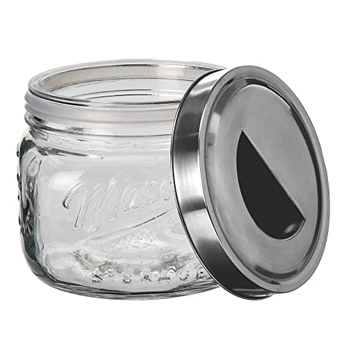 Airtight Glass Canister Set with Pop-Up Lids, 2 Small 1.6 Liter Containers