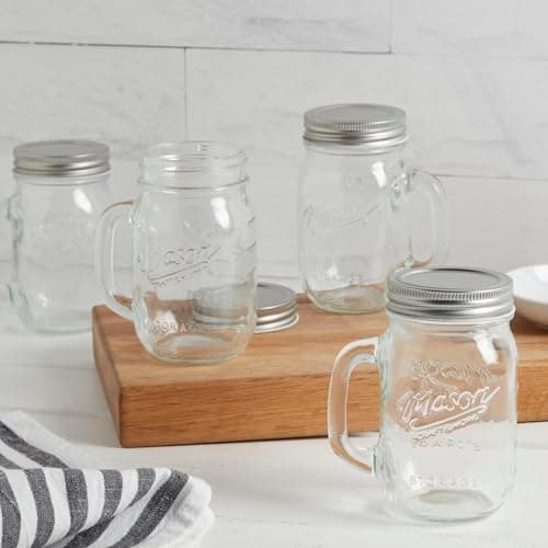 Mason Craft & More 8-Piece Glass Drinking Jars Tumblers Set with Handles Stainless Steel Lids for Home Bar
| Mason Craft & More 8-Piece Glass Drinking Jars Tumblers Set with Handles Ideal for Picnic Party and Home Use
| Mason Craft & More 8-Piece Gl