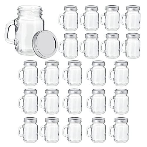 Juvale 24-Pack 4 oz Mason Jars with Lids for Arts and Crafts