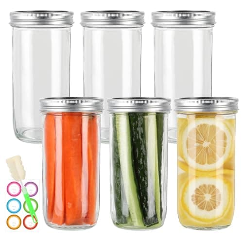 12 oz Glass Mason Jars With Lids 20 Pack for Jam and Fruit Storage
| Reusable 350ml Round Canning Jars With Silver Separable Lids for Honey and Beverages
| Mason Jars 12 fl. oz, Set of 20 for Wedding Favors and Gifts — 24fl.oz- 6pack