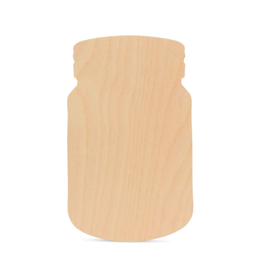 Woodpeckers 10 x 6-inch Unfinished Wood Mason Jar Signs, Pack of 3 for Farmhouse Kitchen Crafts