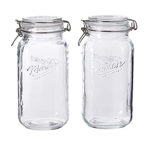 Airtight Kitchen Glass Jars, 67 Oz (2 L) Large