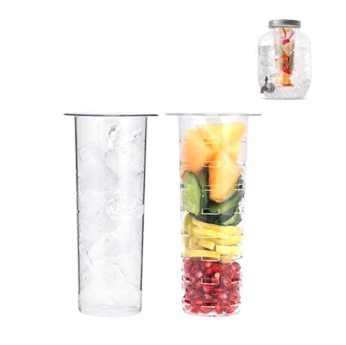 Fruit Infuser and Ice Cylinder for 1 Gallon Mason Jars, Perfect for Big-Batch Drinks