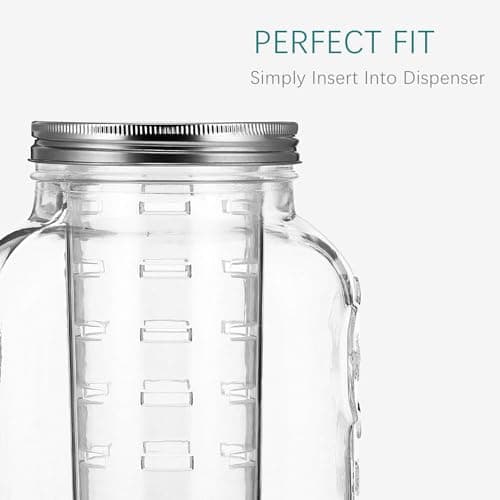 Fruit Infuser and Ice Cylinder for 1 Gallon Mason Jars, Perfect for Big-Batch Drinks