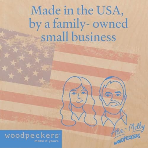 Woodpeckers 10 x 6-inch Unfinished Wood Mason Jar Signs, Pack of 3 for Farmhouse Kitchen Crafts