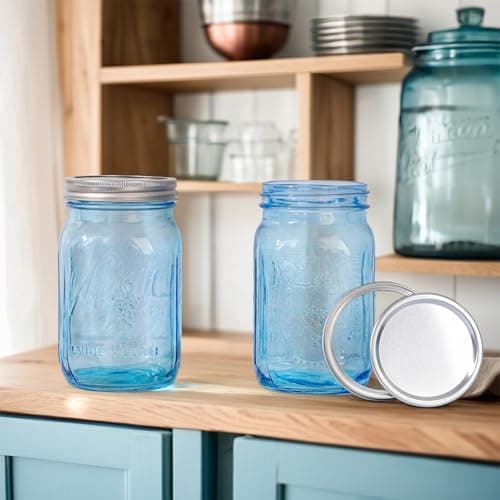 WELLIFE Wide Mouth Mason Jars, 6 Pack Blue Mason Jars for Food Storage & DIY Crafts
| WELLIFE Wide Mouth Mason Jars, 32 OZ Blue Mason Jars for Fermenting & Pickling
| WELLIFE Wide Mouth Mason Jars, Blue Mason Jars for Decor & Meal Prep