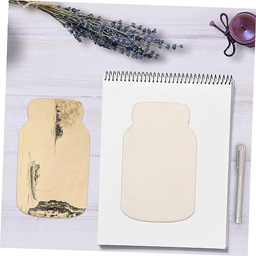 24pcs Unfinished Wooden Mason Jar Signage for DIY Crafts