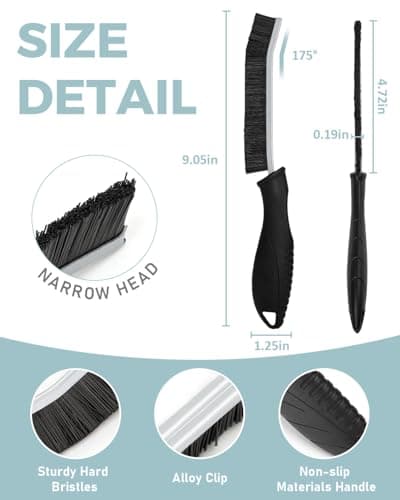 SXhyf Hard Bristle Crevice Cleaning Brush - Multifunctional Gap Scrubber for Home Cleaning, Bathroom and Kitchen Tools