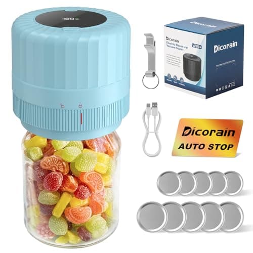 VP06 Plus Mason Jar Vacuum Sealer Kit, Wide & Regular Mouth, Vacuum Sealing Jars — Turquoise