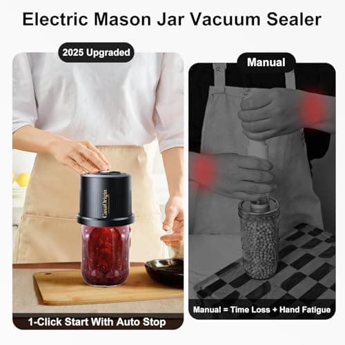 Electric Mason Jar Sealer Kit with 10 Canner Lids & Can Opener