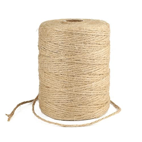 Anwyll Natural Brown Jute Twine - 656 Feet 2mm for Crafts & Home Decor