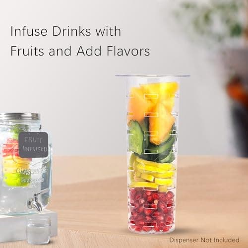 Fruit Infuser and Ice Cylinder for 1 Gallon Mason Jars, Perfect for Big-Batch Drinks