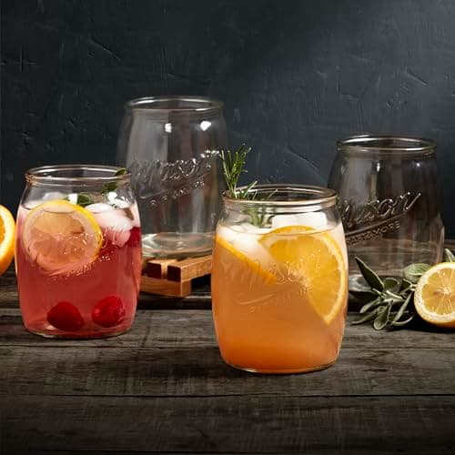 Glass Belly Drinking Jars for Adults
