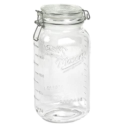 Airtight Kitchen Food Storage Clear Glass Clamp Jars by Mason Craft & More