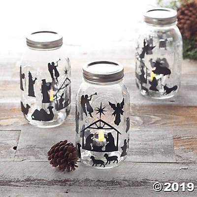 Nativity Mason Jar Decal for Kids and Home Activities