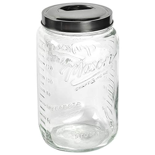 Mason Craft & More Extra Large Airtight Kitchen Food Storage Canister for Extra Large |6 Liter Pop Up Lid Canister  
| Mason Craft & More Extra Large Clear Glass Pop Up Lid Canister for Kitchen Food Storage  
| Mason Craft & More Extra Large |6 Lite