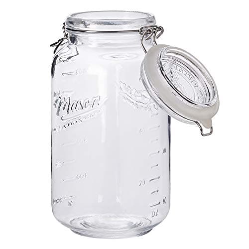 Airtight Kitchen Glass Jars, 67 Oz (2 L) Large