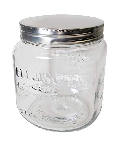 Grant Howard Jumbo Mason Embossed Glass Storage Jar for Kitchen Storage, Clear, 92 Ounces  
Grant Howard Jumbo Mason Embossed Glass Storage Jar for Pantry Storage, Clear, 92 Ounces  
Grant Howard Jumbo Mason Embossed Glass Storage Jar for Dry Goods S