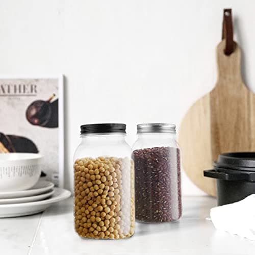 Novelinks 32 OZ Clear Plastic Mason Jars with Lids - Dishwasher Safe Plastic Mason Jars 32 OZ Plastic Jars with Lids for Kitchen & Household Storage (12 Pack) (Black)

Novelinks Dishwasher Safe 32 OZ Clear Plastic Mason Jars with Lids - For Kitchen &
