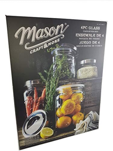Mason 4-Piece Glass Canister Set for Kitchen Storage and Organization
| Mason 4-Piece Glass Canister Set for Pantry Storage and Freshness Preservation
| Mason 4-Piece Glass Canister Set for Dry Goods Storage and Meal Planning