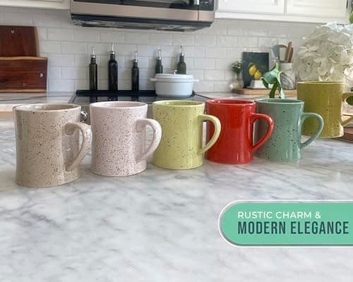 Ceramic Mason Jar Mugs - Set of 6 - 15oz - Vibrant Colors - Ideal for Coffee and Tea - Perfect for Indoor and Outdoor Parties - Farmhouse Decor Collection
| Mason Jar Mugs - Set of 6 - 15oz - Ceramic - Bright Vibrant Colors - Perfect for Cold and Ho