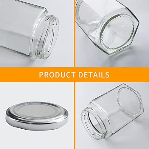 10 oz Silver-Lidded Glass Jars, Perfect for Gifts, Crafts, and Weddings