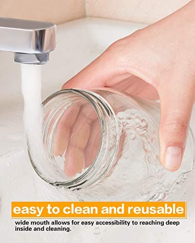 15 Pack 16 oz Mason Jars With Silver Lids for Meal Prep