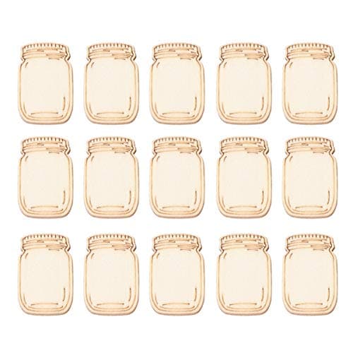TOYANDONA Wooden Mason Jar Cutouts for Kids Craft DIY